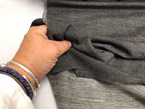 Uld / polyester jersey - salt & peber look